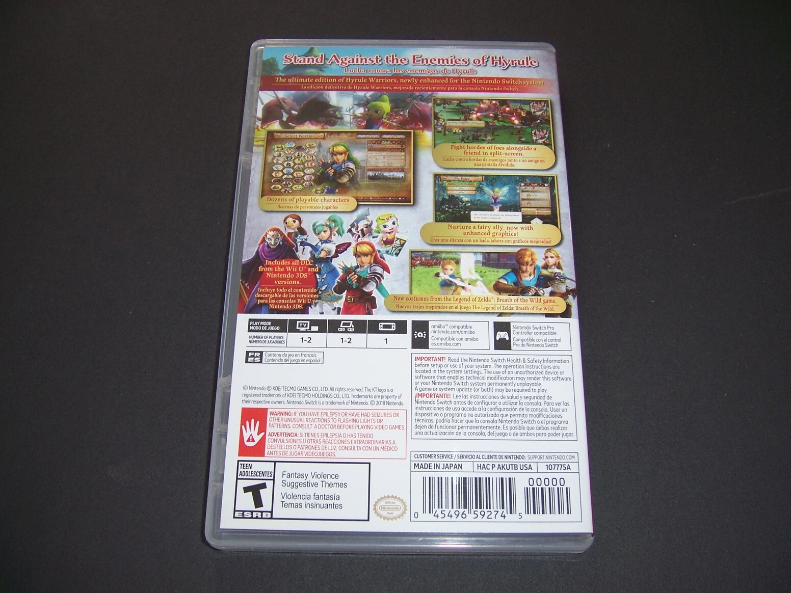 Authentic Replacement Box *Case Only* Switch Hyrule Warriors Definitive Edition