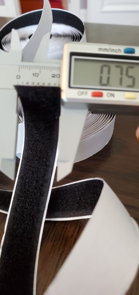 Black Self Adhesive Sticky Hook & Loop Fastener Tape,