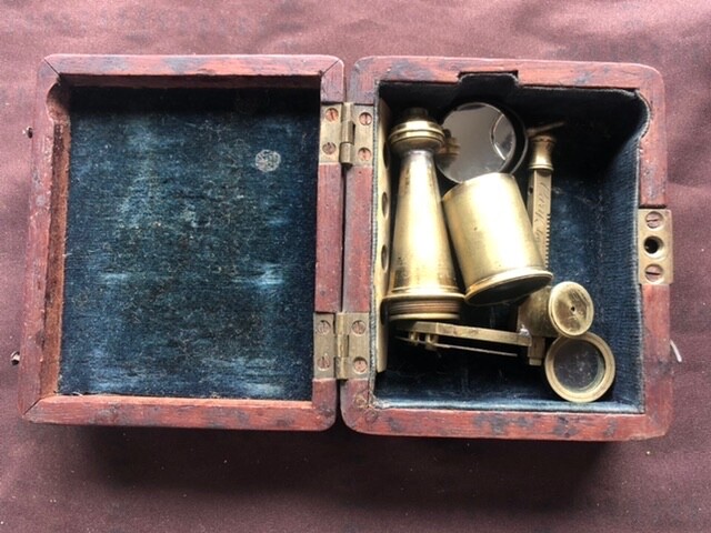 Antique Cary’s pocket microscope, c 1800