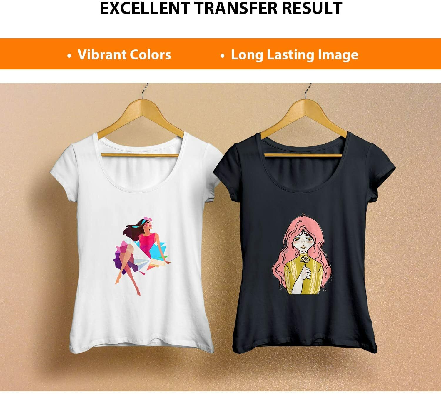 Inkjet Transfer Paper for Dark Fabric Printable Heat Transfer Vinyl Sheet 8.5x11