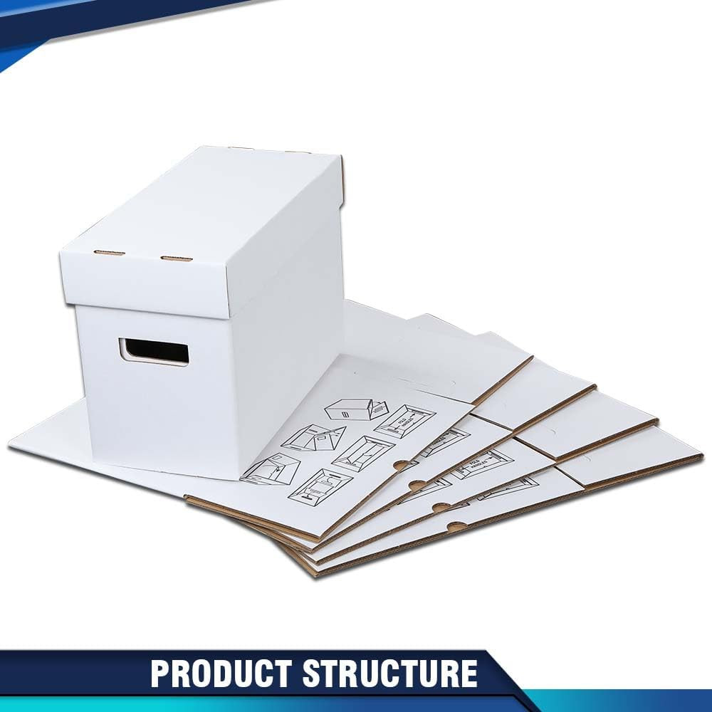 5 Pcs Comic Book Storage Boxes, Holds 150-175 Comics Each, Collapsible, Stackabl