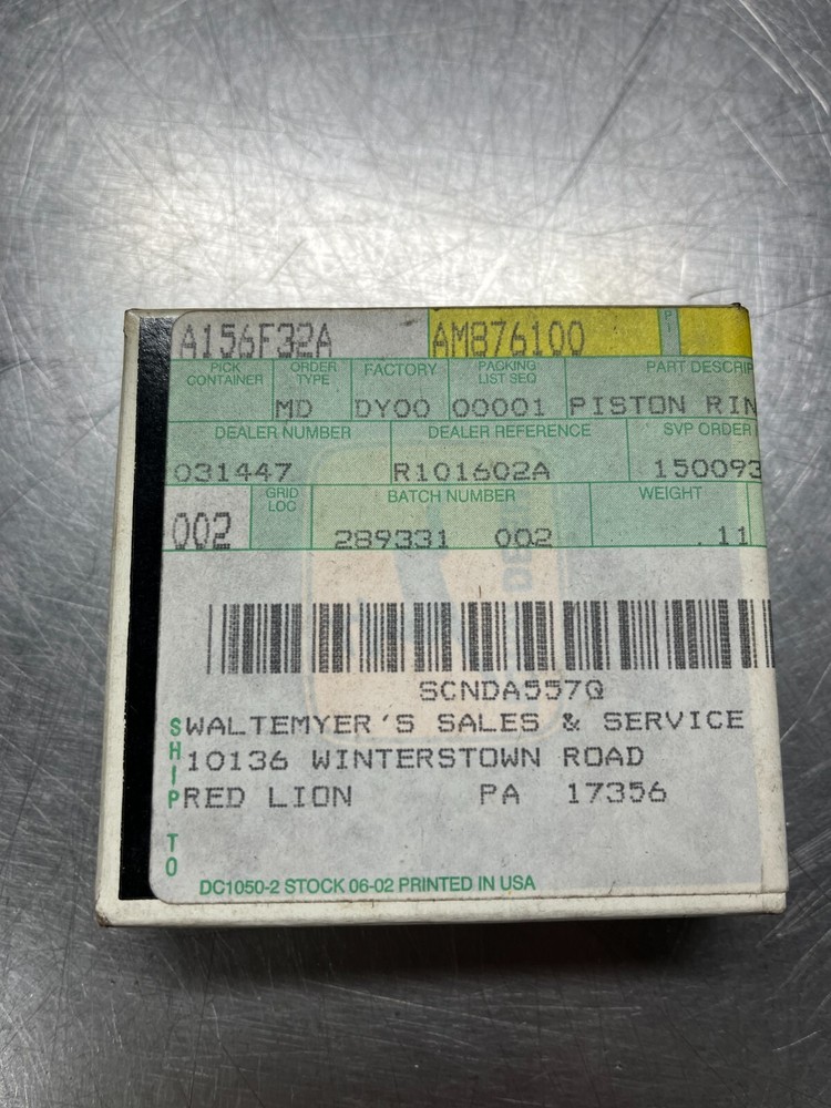 AM876100 GENUINE OEM John Deere Piston RING