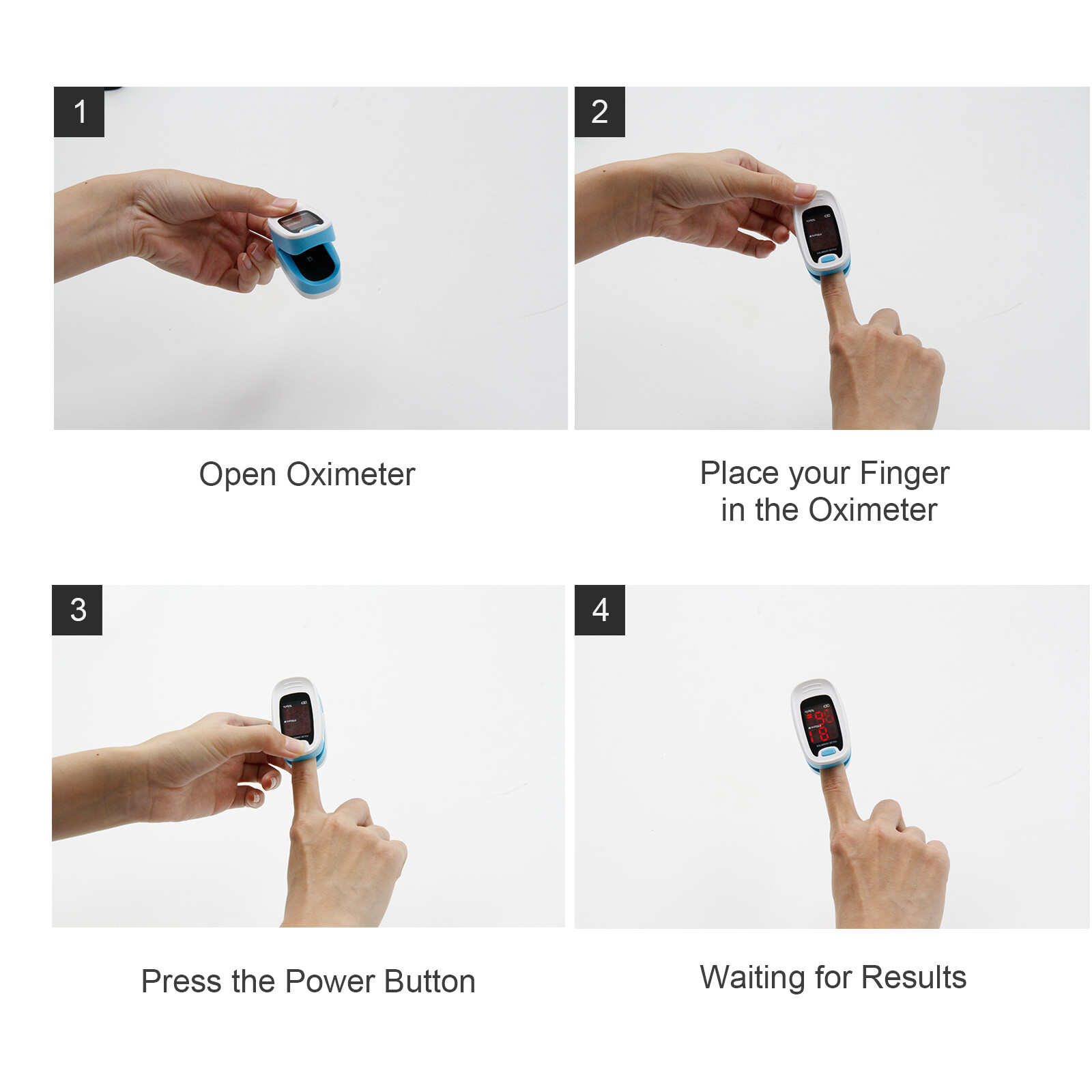 FDA Finger Pulse Oximeter Blood Oxygen Sensor,SpO2 Monitor Heart Rate,O2 meter