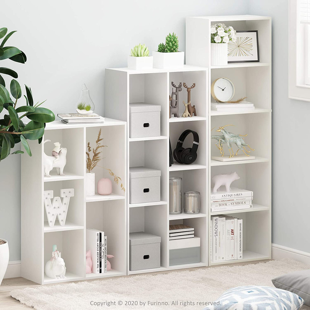 Luder Bookcase / Book / Storage , 5-Cube, White