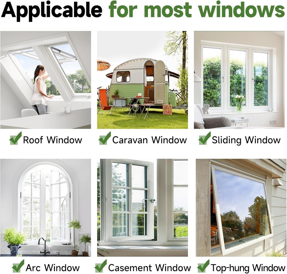 Window Screen Adjustable Magnetic Window Screen Replacement Max 39” x 59” DIY