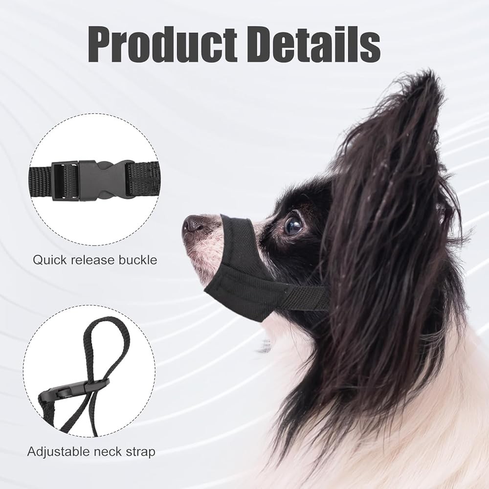 Short Snout Dog Muzzle, Dog Muzzle for Small and Medium Dogs