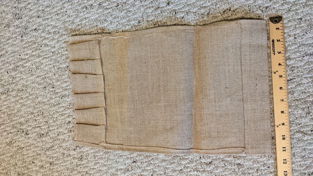 burlap garden ruffle flag blank