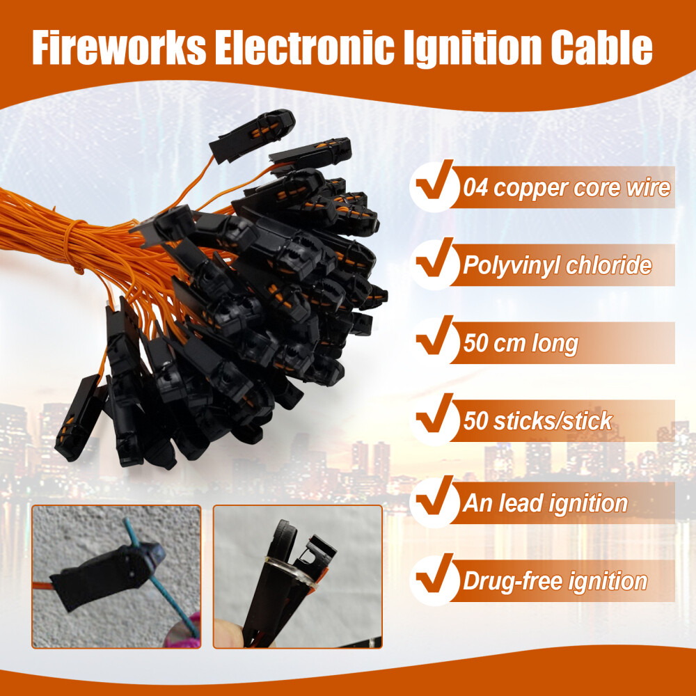 50Pcs/lot 19.68in Electric Connecting Wire System Igniter for Stage Celebration