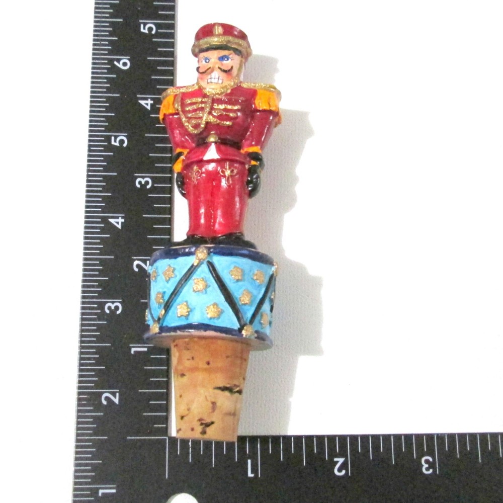 Christopher Radko Nutcracker Wine Stopper Set Two Holiday Figure Stoppers