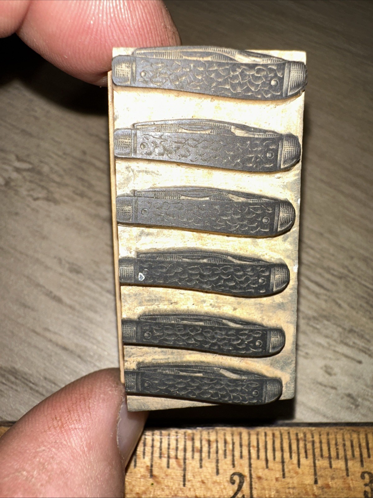 Printing Block “ 6 Pocket Knifes “ Nice image!