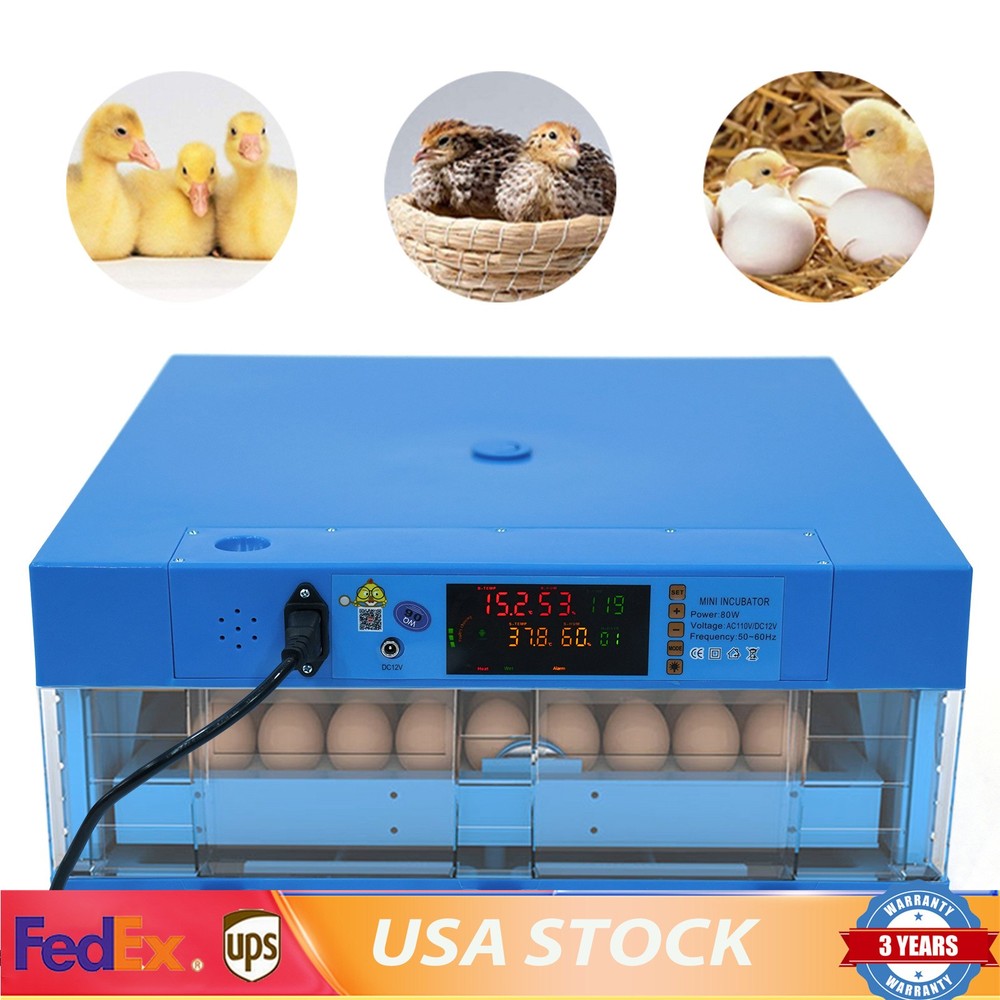 64 Eggs Incubator Automatic Digital Chicken Egg Hatcher Temperature Control US