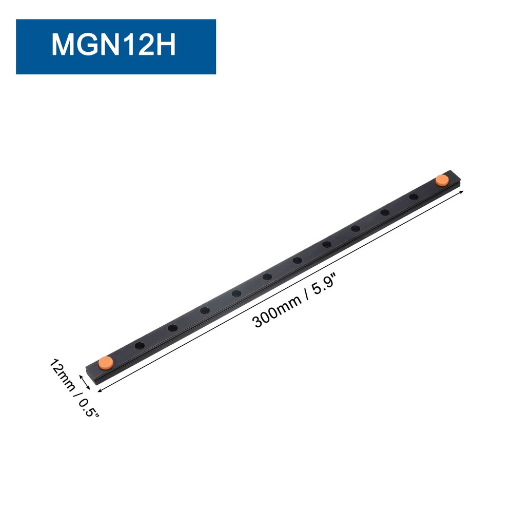 MGN12 300mm Linear Guide Rail Black