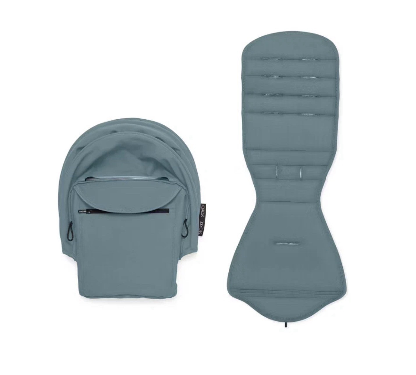 Stokke YOYO³ Travel Stroller 6+ – Teal / Aqua Green Color Pack on Black Frame