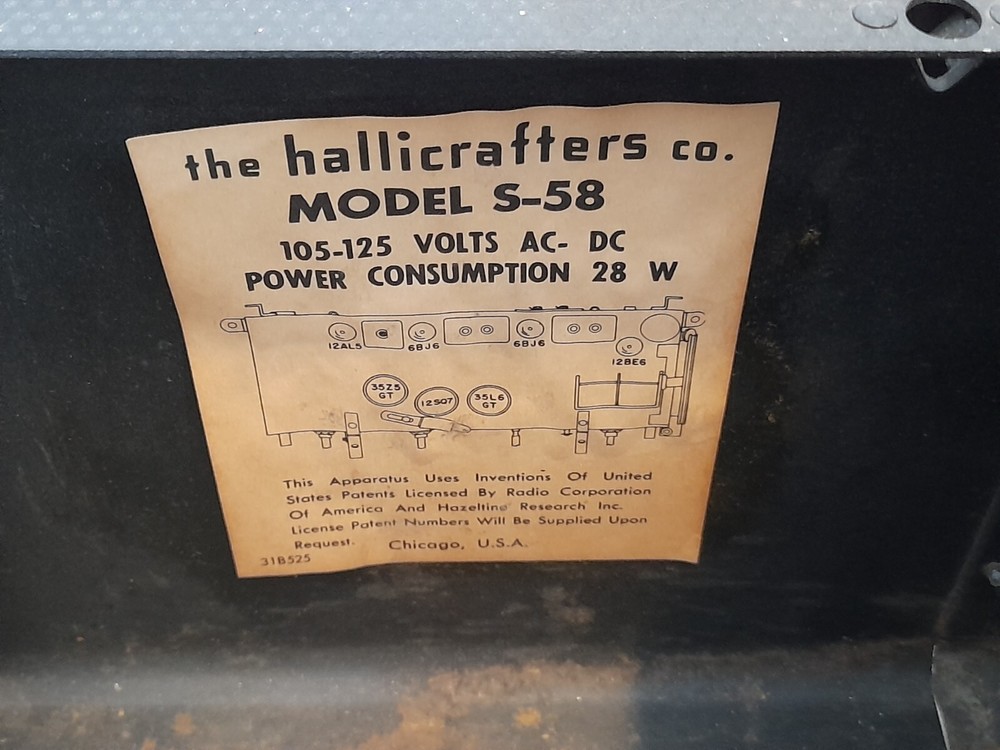 Hallicrafters S-58 110 Volt