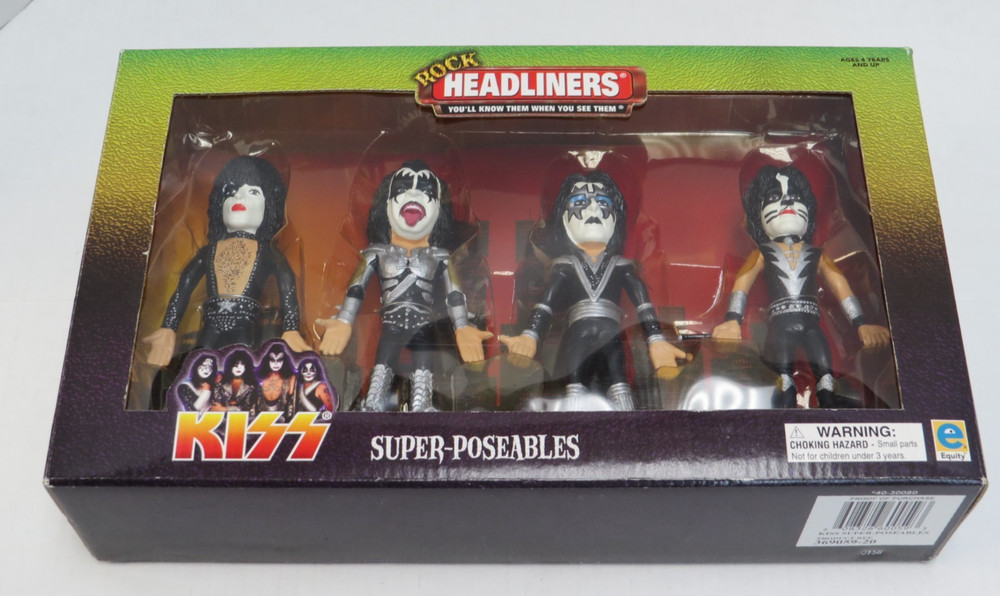 KISS DESTROYER ROCK HEADLINERS SUPER POSEABLES SET IN EXCLUSIVE SEALED BOX 2000