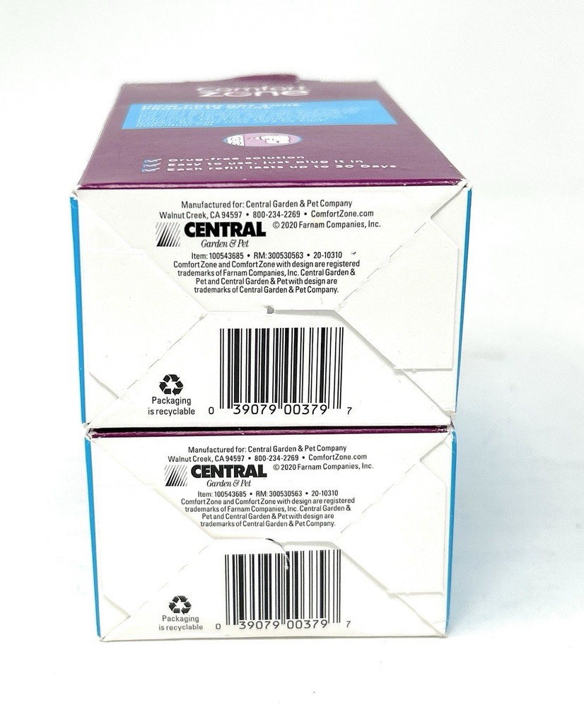 Comfort Zone Calming Diffuser Refills, Single & Multi-Cat~2 PACK