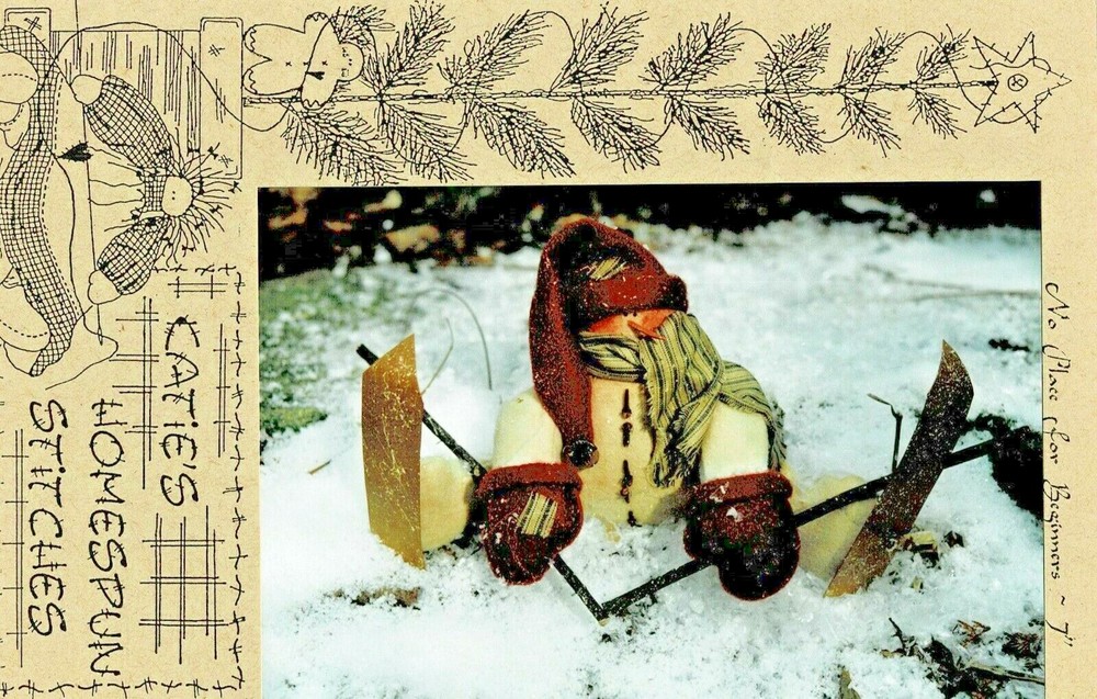 NO PLACE FOR BEGINNERS SNOWMAN PATTERN-OOP-CATIE'S HOMESPUN STITCHES