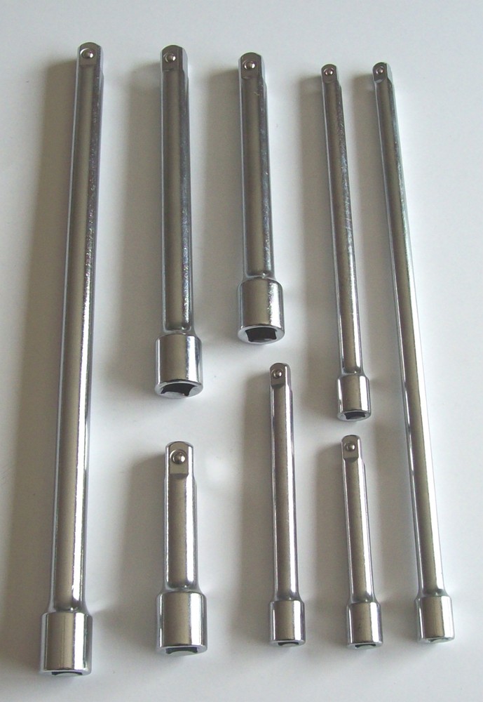 8pc CHROME EXTENSION BAR SOCKET RATCHET SOCKET