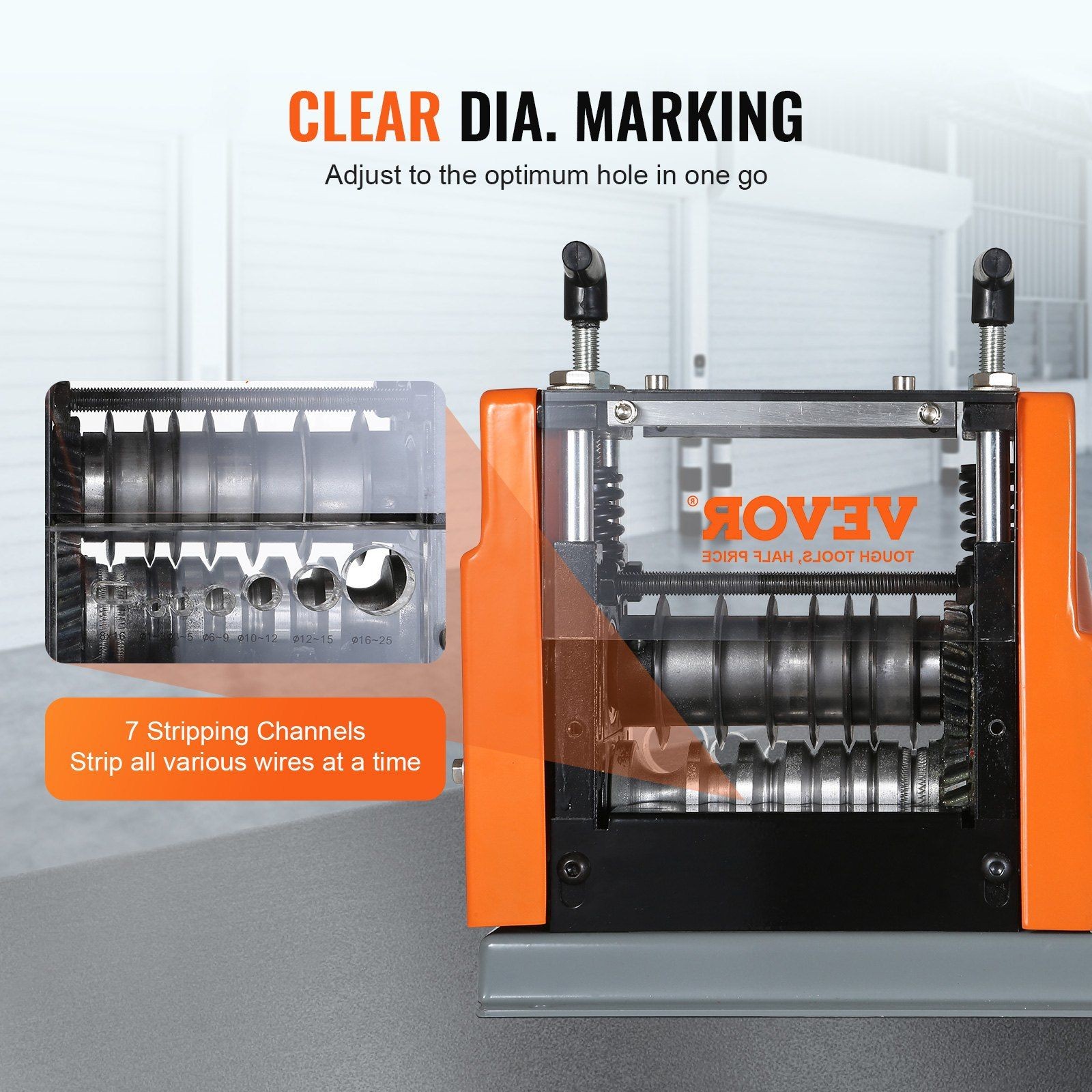 Electric Wire Stripping Machine Copper Cable Stripper 0.06''-0.98'' 60 W