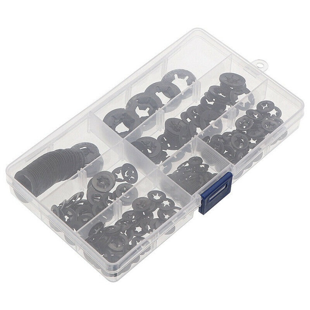 340Pcs Star Nut Star lock Push-on Locking Washers Clips Fastener 7 Sizes