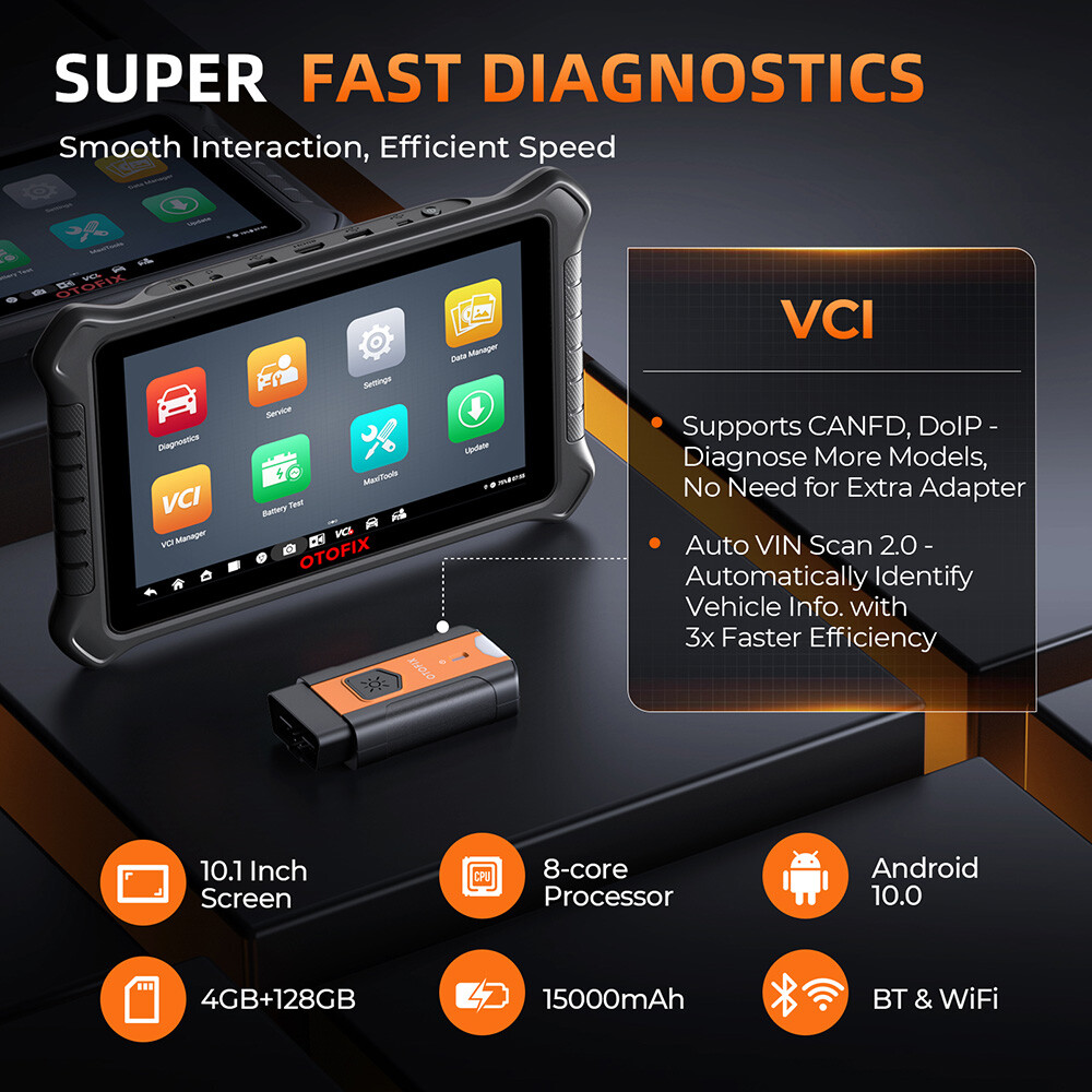 2024 OTOFIX D1 PRO OBD2 Bidirectional Scanner Full System Diagnostic Key Coding