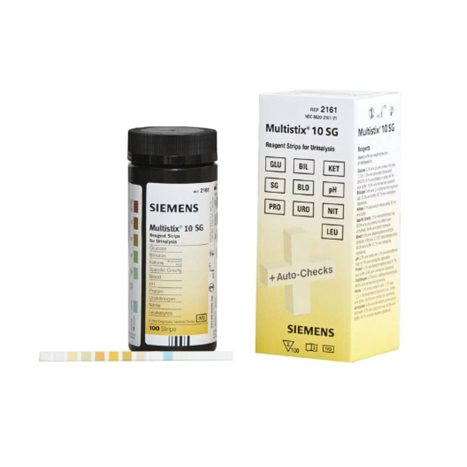Siemens 2300 2161 Multistix 10 SG Reagent Urine Test Strips - March 2026