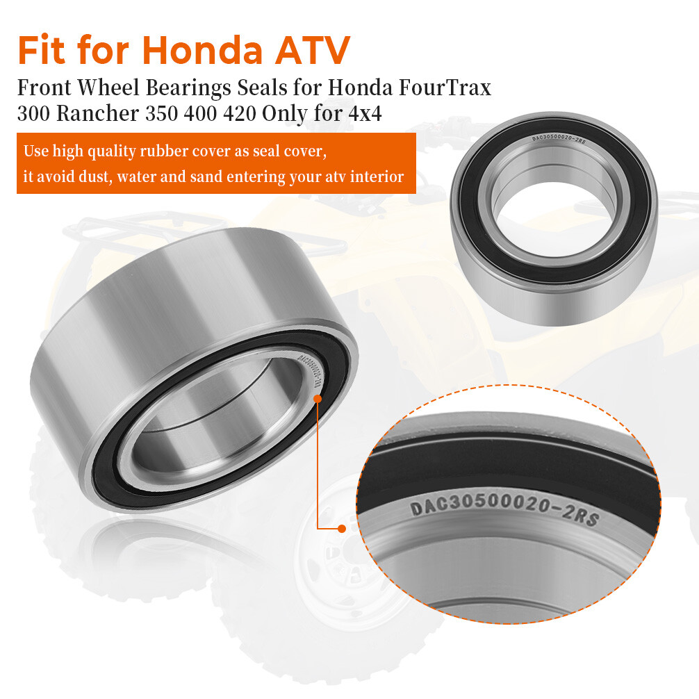 Front Wheel Bearings & Seals Kits for 1988-2000 Honda FourTrax 300 4x4 TRX300FW
