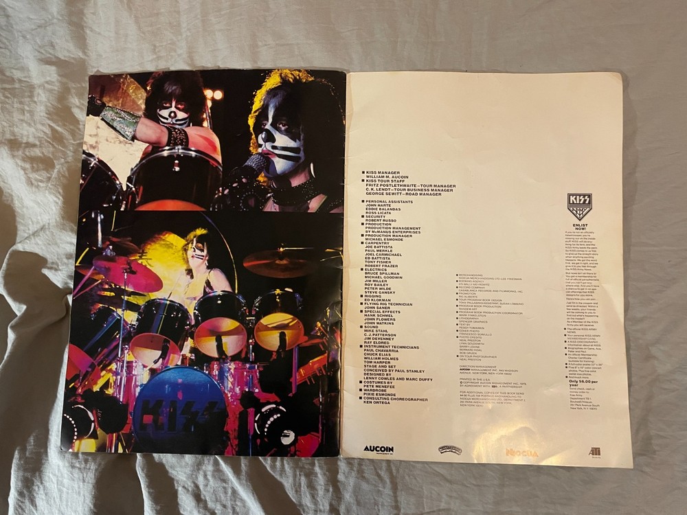 KISS Vintage Dynasty Tour Book 1979 Program Ace Frehley Peter Criss