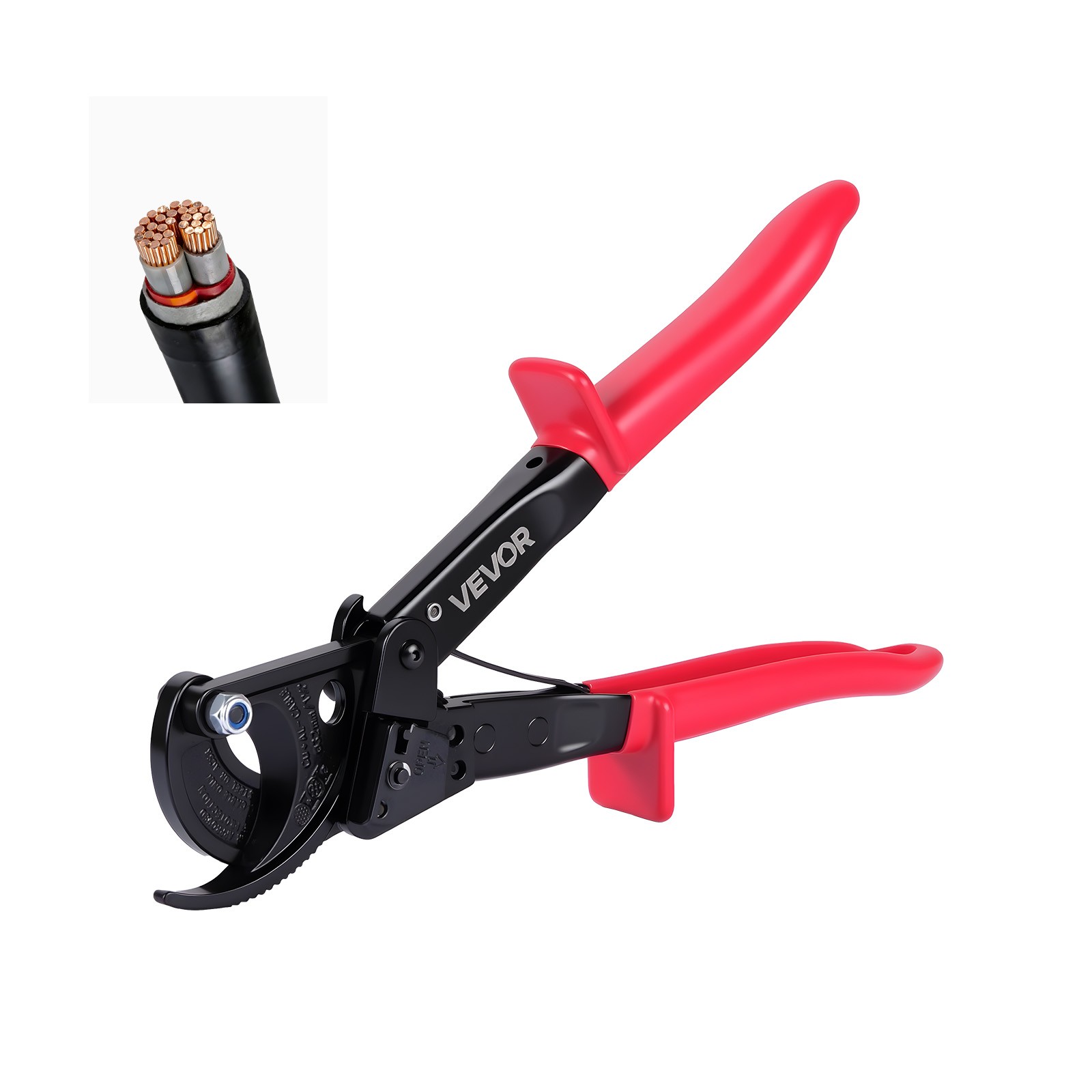 VEVOR Ratcheting Cable Cutter for Cutting Copper Aluminum 474 MCM / 240 mm²