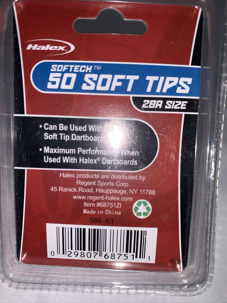 Halex Softech 50 Soft Dart Tips Size 28a Black Small