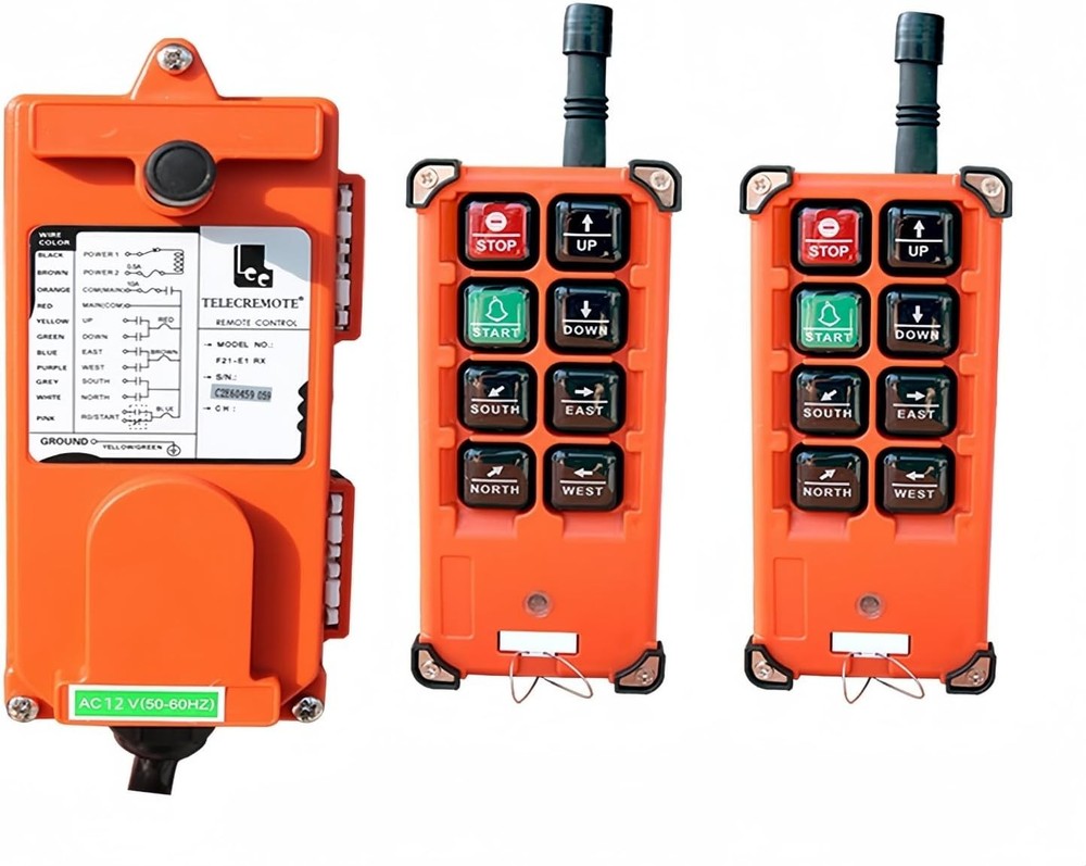 8 Button Crane Remote Control Transmitter, 360° Wireless Crane Control