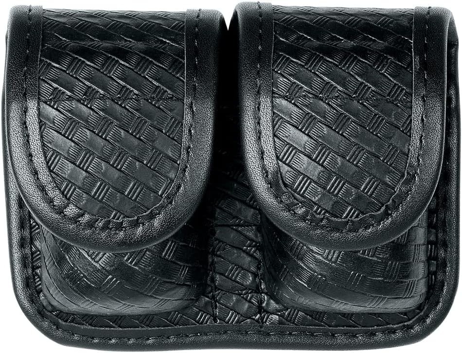 Secure Black Nylon Speed Loader Pouch for Two .38/.357 Loaders - Compact Design