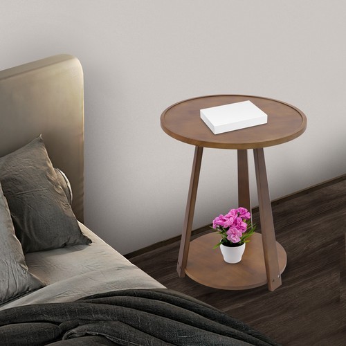 50x60cm Round Side Table, Side Table for Small Spaces, Modern Couch End Table
