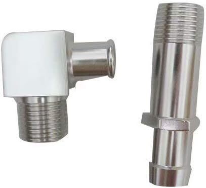 2PCS Heater Hose Fitting 3/4" Water Pump 5/8" Intake For Chevy SBC V8 Engines