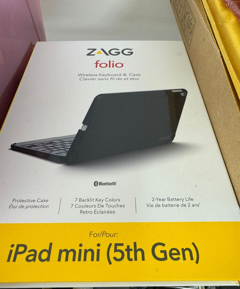 2 PACK !! Zagg - Bluetooth keyboard Protective Case for Apple iPad Mini 5th gen