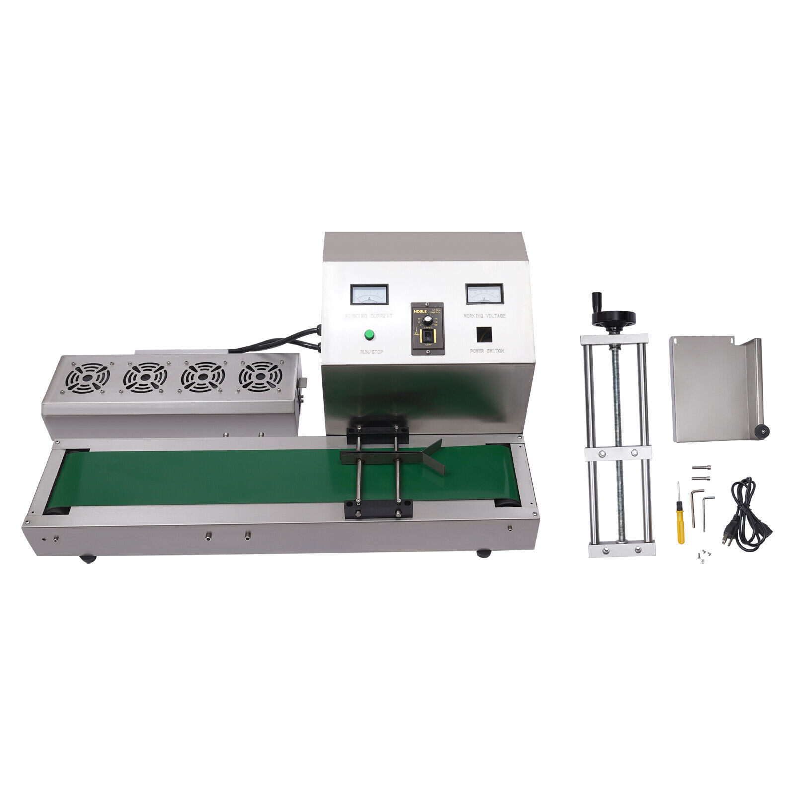 20-100mm Bottle Cap Automatic Sealer Continuous Induction Sealing Machine 1800w