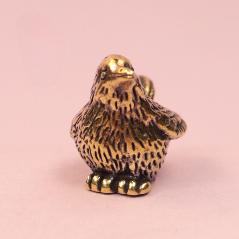 2 Solid Brass Sparrow Statue Decorations Animal House Tabletop Decorations