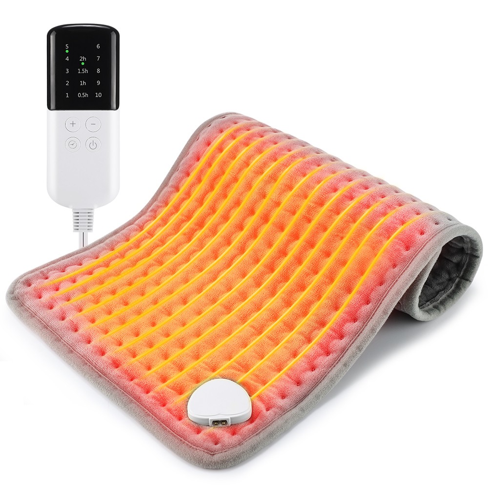 Electric Heating Pad for Pain Relief with 10 Temperature Settings, Auto Shut-Off