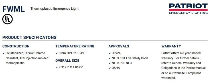 Patriot Lighting LED EmergencyLight