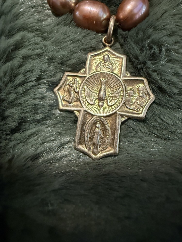 Rosary Bracelet with Blush Pink Beads