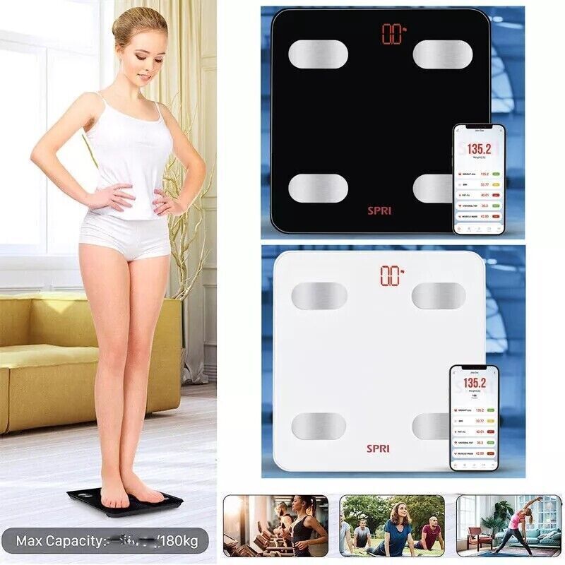 Bathroom Scale with Backlit LCD Display Digital Body Weight Scale Max:400lb