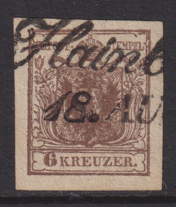 Austria HAIMB? on 6Kr stamp VF