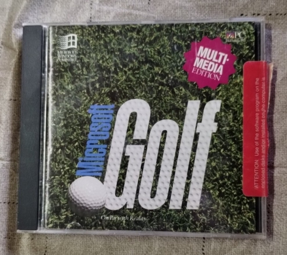 Microsoft Windows Golf - A Multi Media Edition (PC CD-ROM, 1993) Software