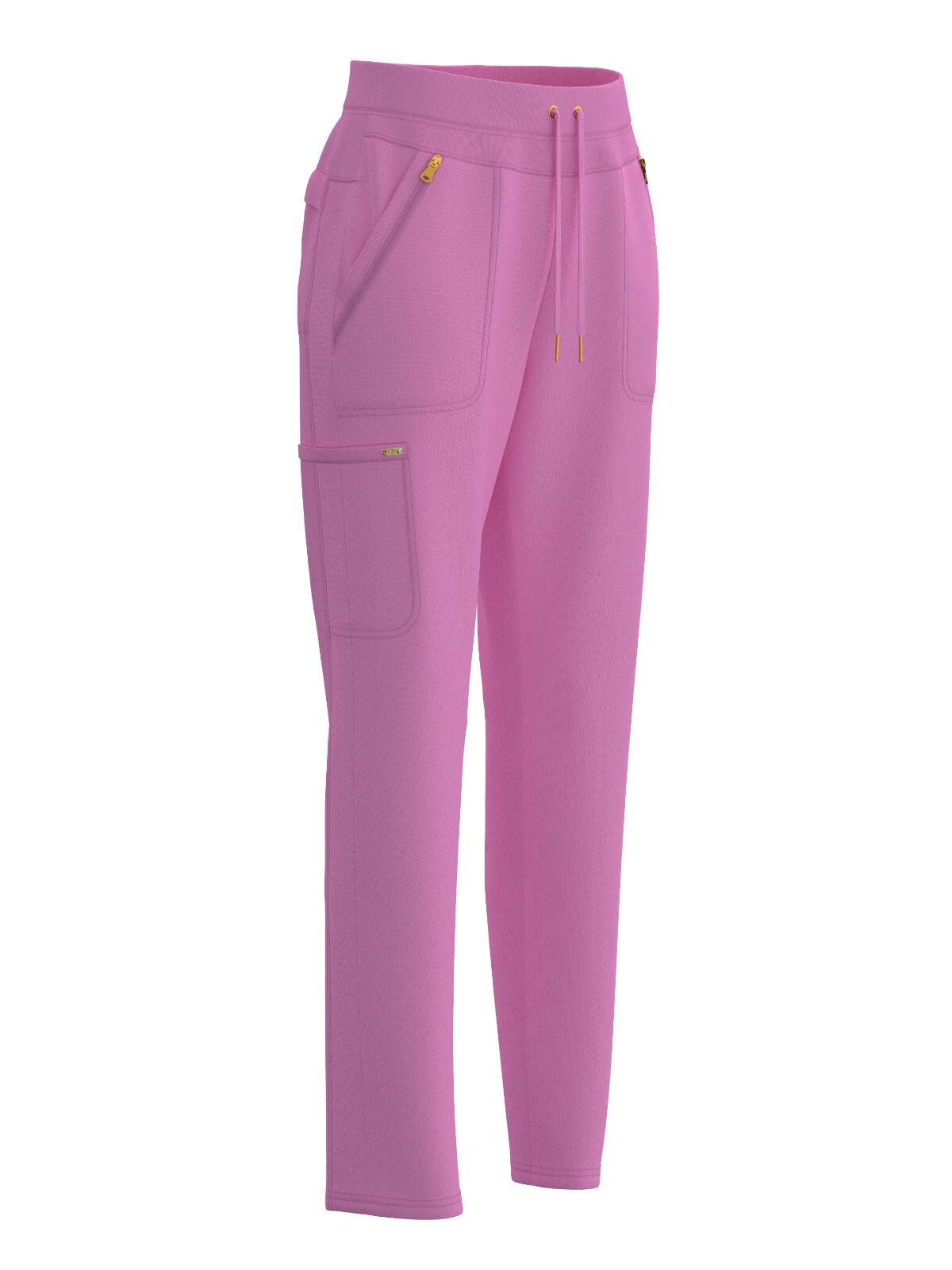 Women's 4 Way STRETCH Sweat Heart Neck Top with Zipper Cargo Scrub Pants