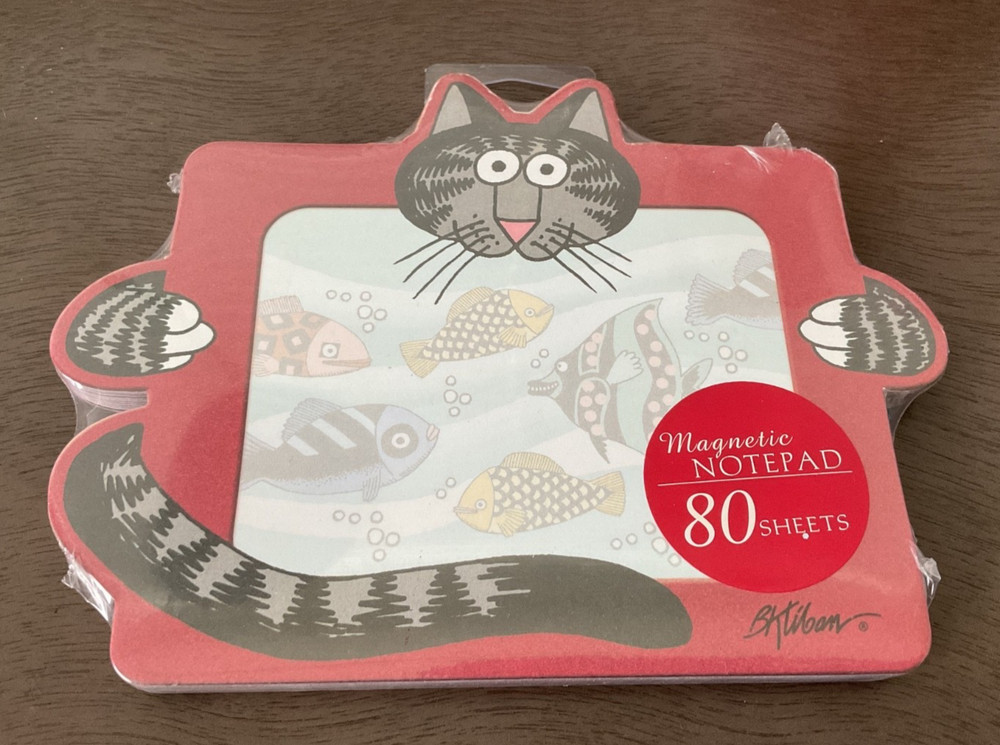B Kliban cat magnetic note pad paper New Sealed