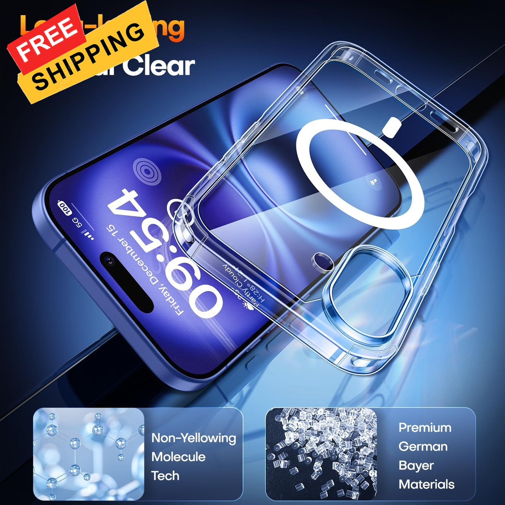 TAURI for iPhone 16 Plus Case, 16 6.7", A-Magnetic Clear