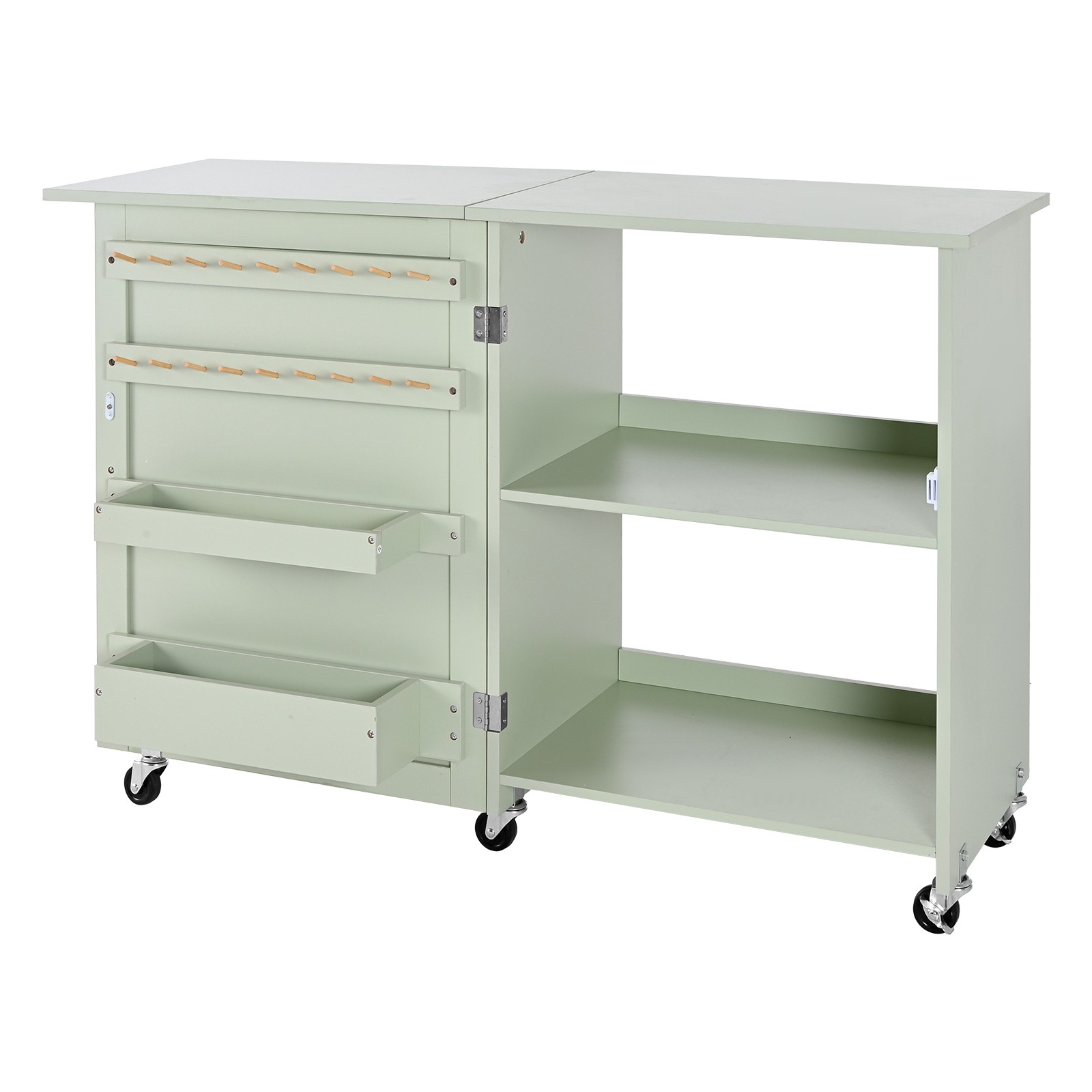 VEVOR Folding Sewing Table Multipurpose Sewing Machine Table Compact Light Green