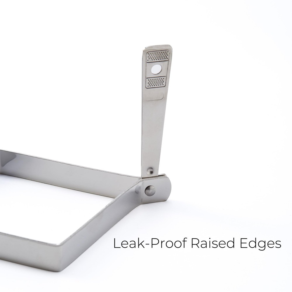 Square Egg Mold for Griddle Stainless Steel Ring with Collapsible Handle