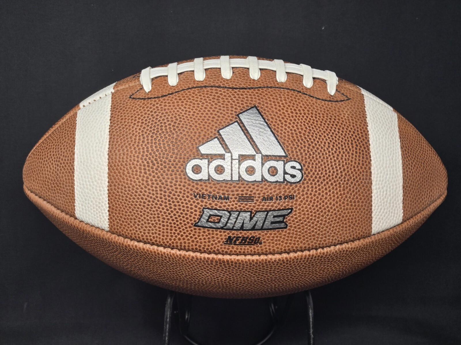 Adidas DIME Football Silver NFHS Official Size Leather Made in USA CL6491 NEW