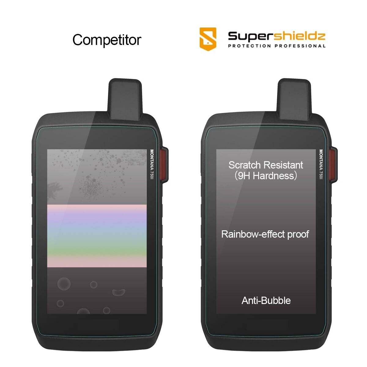 2X Supershieldz Tempered Glass Screen Protector for Garmin Montana 750i/700/700i